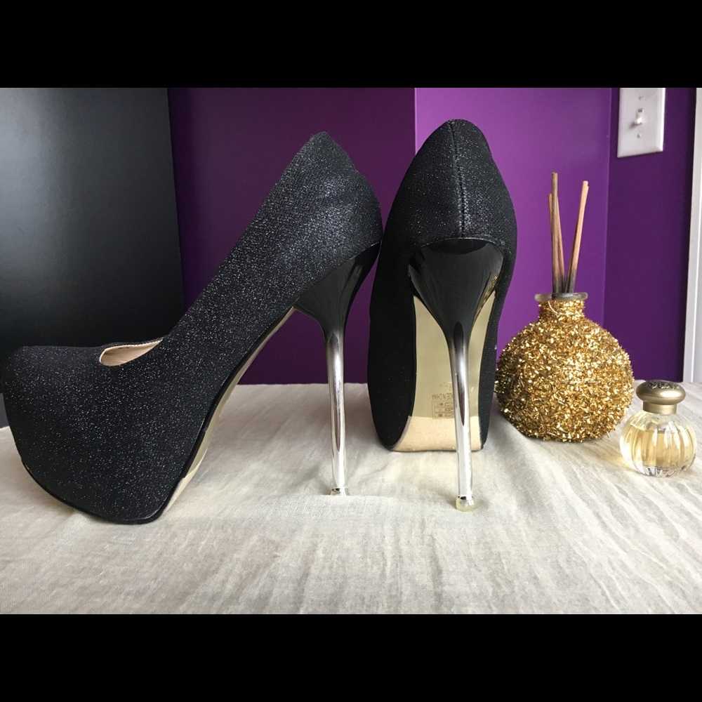 NYE Sparkly Platform Heel